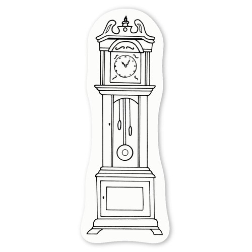 Grandfather clock white - 'grandfather,