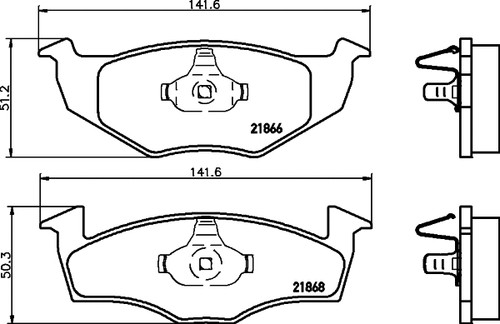 Front brake pad set disc - front,