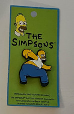 THE SIMPSONS - HOMER - ENAMEL PIN BADGE ON ORIGINAL CARD