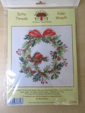 Robin Wreath -  Chart Only - Christmas Cross Stitch Bothy Threads