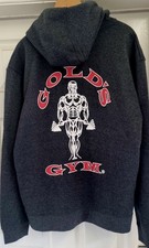 Golds Gym New Size XL Grey Long Sleeve Full Zip Hoodie Brand New Without Tags