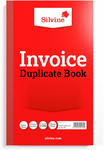 Silvine duplicate invoice book - duplicate,