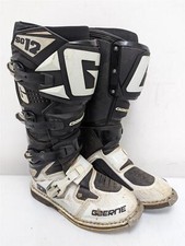 GAERNE SG12 MOTOCROSS MX ATV BOOTS, UK8 US9 EU43, BLACK/WHITE, K006