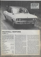 1968 Vauxhall Ventora (FD series): 5-page Autocar magazine road test