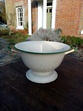 ENAMEL COLANDER. CREAM AND