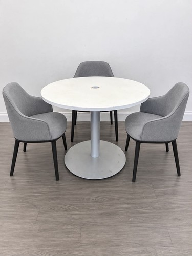 Circular meeting table white - table,,