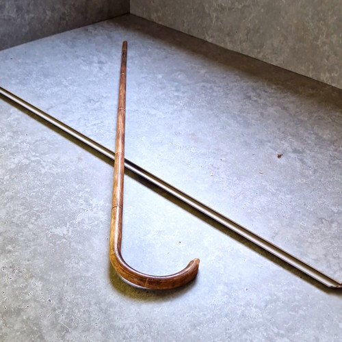 Vintage wooden walking stick - vintage,