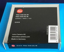 Genuine Leica UVA Filter E60  for M series Black BOXED with protection case. 