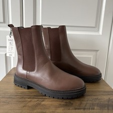 Ladies M&S Brown Part Leather