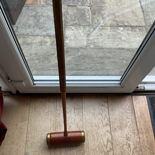 Vintage wood croquet mallet - croquet,