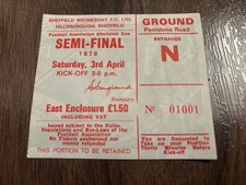 1975/76 Derby v Manchester United FA Cup Semi-Final Ticket Stub (United End)