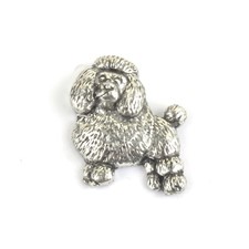 Poodle Pewter 3D Lapel Pin