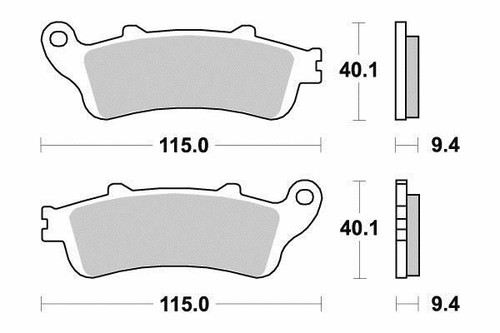 Front brake pads - sintered, semi