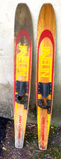 A Vintage Pair of Wooden Javelin Brand, Junior Sized Water Skis