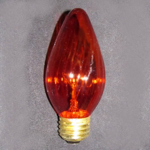 Amber glass flame light - amber,