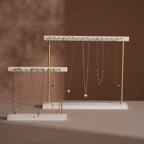 Vegan suede brass necklace - vegan,