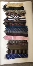 Job Lot 17 Mens Ties 5 are silk 1 X Andre Ghekiere Cannes some Vintage