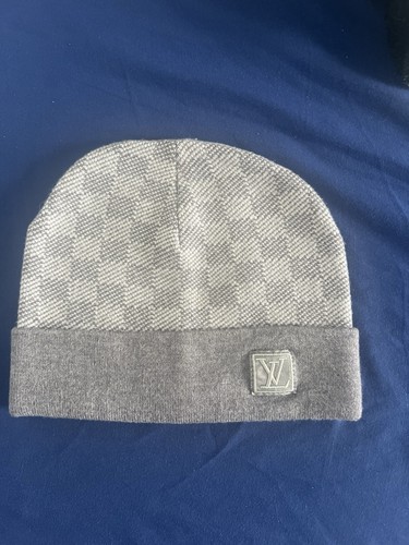 Men gray check beanie - gray,