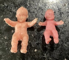 Vintage Two Miniature Baby Dolls Iconic Style As Found