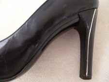 True Vintage 80s Stunning Designer Charles Jourdan, Paris navy court shoes Sz 37
