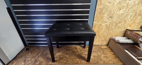 Black costway piano - black, stool