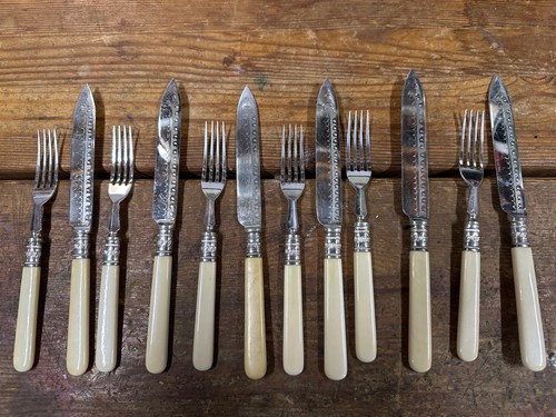 Antique dessert fruit knives - knives, &