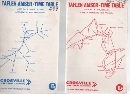 Crosville bus timetables 1977 - crosville,