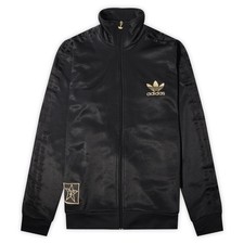 Adidas Superstar Track Jacket XL Black Men’s Retro Wet Look Casual Top Rare