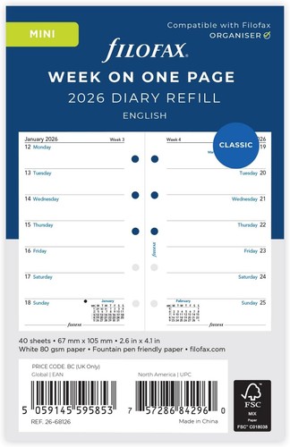 Filofax mini week per page - filofax,