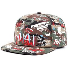 Graffiti Baseball Cap Snapback Men Women Flat Peak Hip Hop Rap Sport Hat