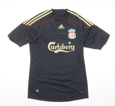 Adidas Mens Small Black Liverpool FC Retro Football T-Shirt