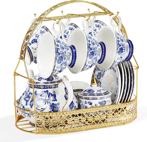 Porcelain tea sets - tea, sets,blue