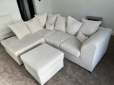 corner sofa with footstool