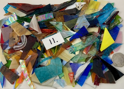 Stained glass offcuts mosaic - stained,
