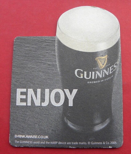 Guinness beer mat - beer,