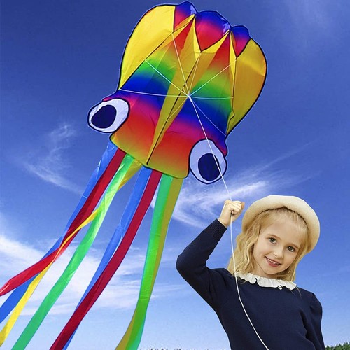 Huge kite rainbow soft - soft, octopus