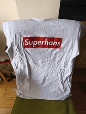 Superhans White Supreme Style Peep Show T Shirt Mens Size Large