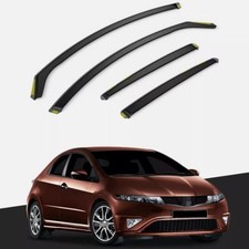 4pc 5 Door Hatchback Wind Deflectors Tinted For 2006-2012 HONDA CIVIC MK8 UK