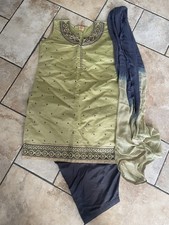 Green And Grey Indian Suit Never Worn