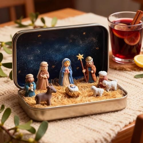Mini christmas nativity set - mini,