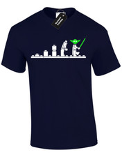 EVOLUTION OF YODA BRICKS MENS T-SHIRT FUNNY STAR TROOPER RETRO STORM WARS DARTH