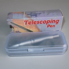 NASA Fisher Telescoping Space Pen with Box and New Blue Refill (rub wear)