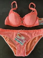 Ladies Coral & White Check