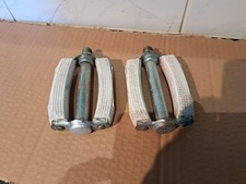 RETRO VINTAGE 70'S UNION WHITE RUBBER BLOCK PEDALS 9/16" RALEIGH CHOPPER ERA