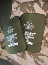 British Army Body Armour Ballistic Protective Plates - front and back