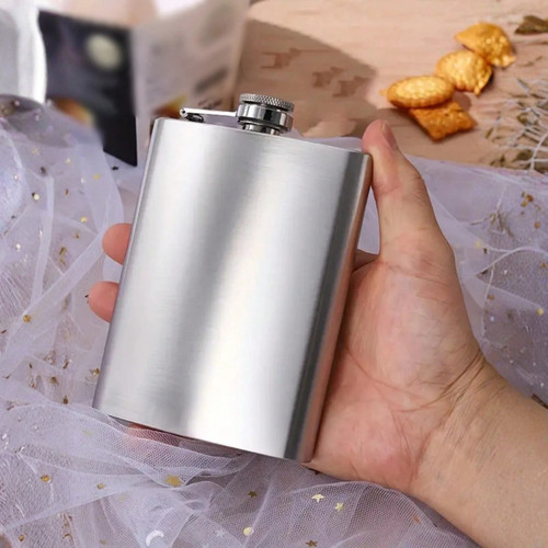 Stainless steel hip - flask, 6