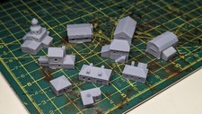 3mm T Gauge Scale Table Top Wargaming Napoleonic Russian Village – 10 Buildings