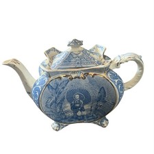 Antique Burleigh Ware Chinoiserie Gilded Teapot