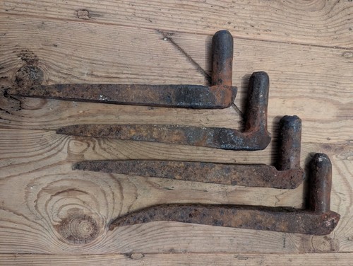 Antique wrought iron - wrought, hinge