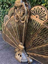 Brass Peacock Fan Fire Guard